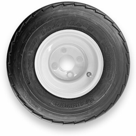 RUBBERMASTER - STEEL MASTER Rubbermaster 18.5x8.50-8 4 Ply Highway Rib Tire and 4 on 4 Stamped Wheel Assembly 599004